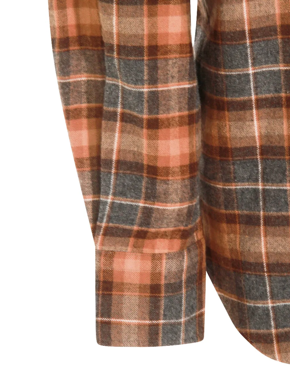 Glanshirt Checked Cotton Shirt In Brown