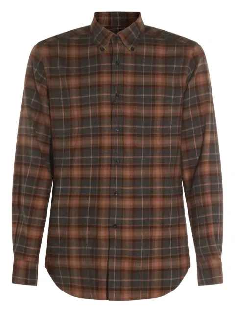 Glanshirt checked cotton shirt