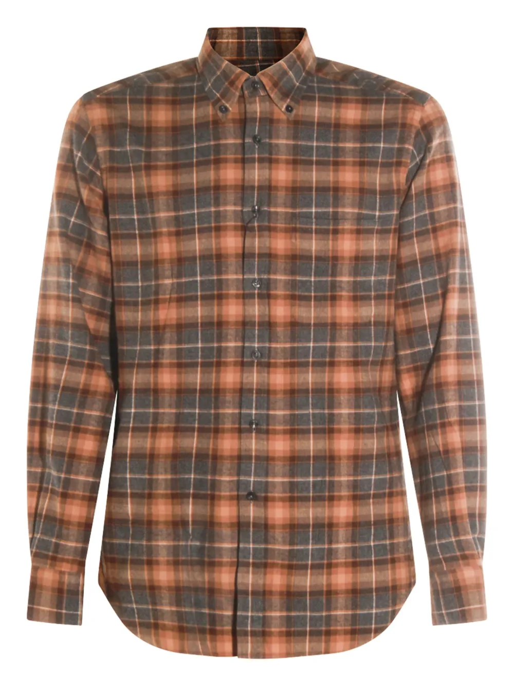 Glanshirt checked cotton shirt | Brown | Image 1