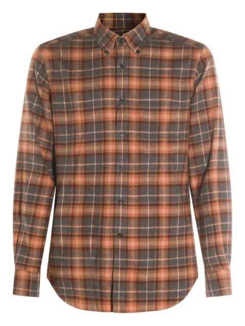 Glanshirt checked cotton shirt