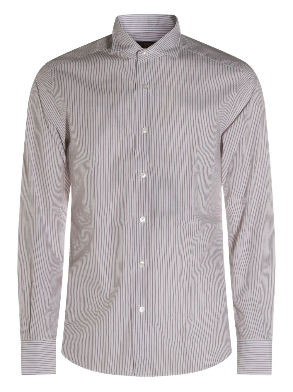 Glanshirt White And Brown Cotton Shirt In Multi