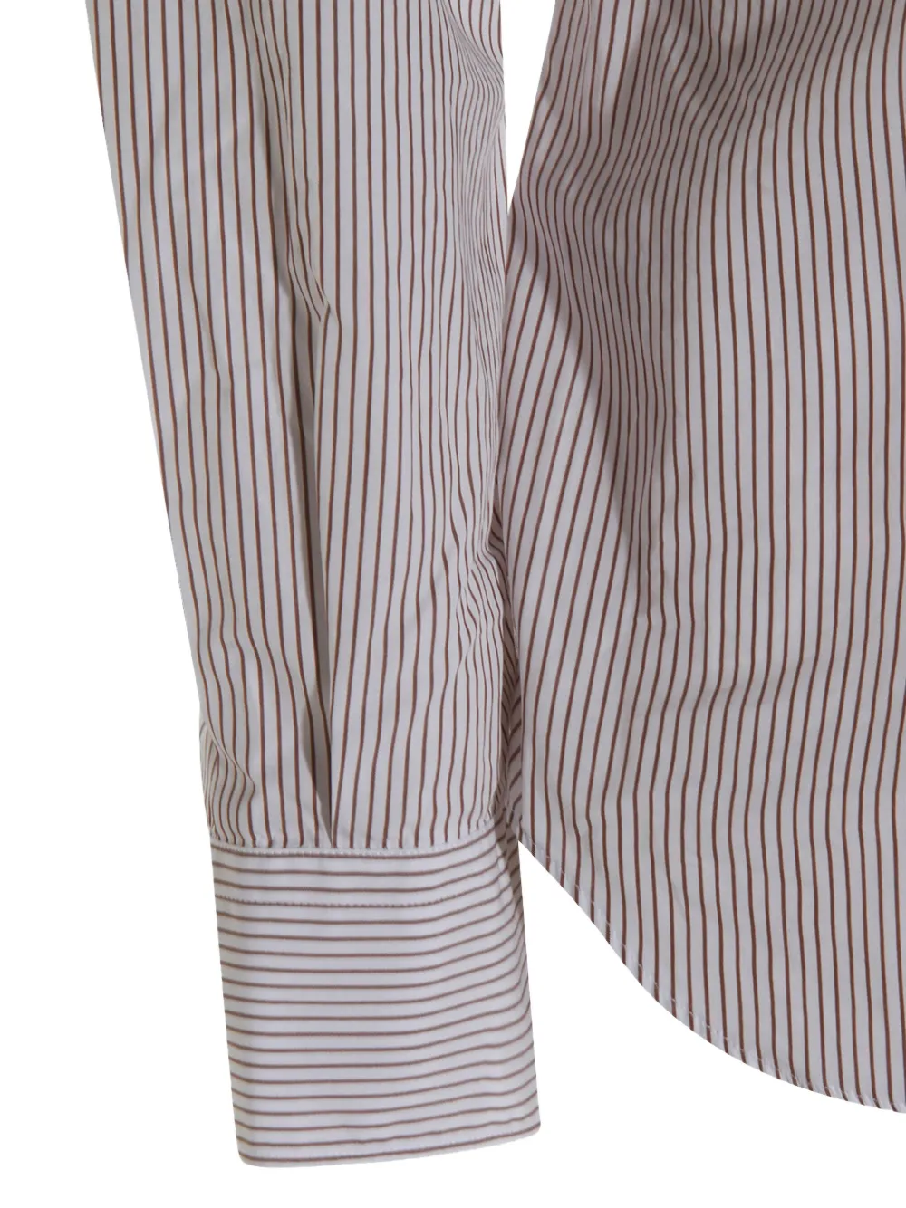 Glanshirt White And Brown Cotton Shirt In Multi