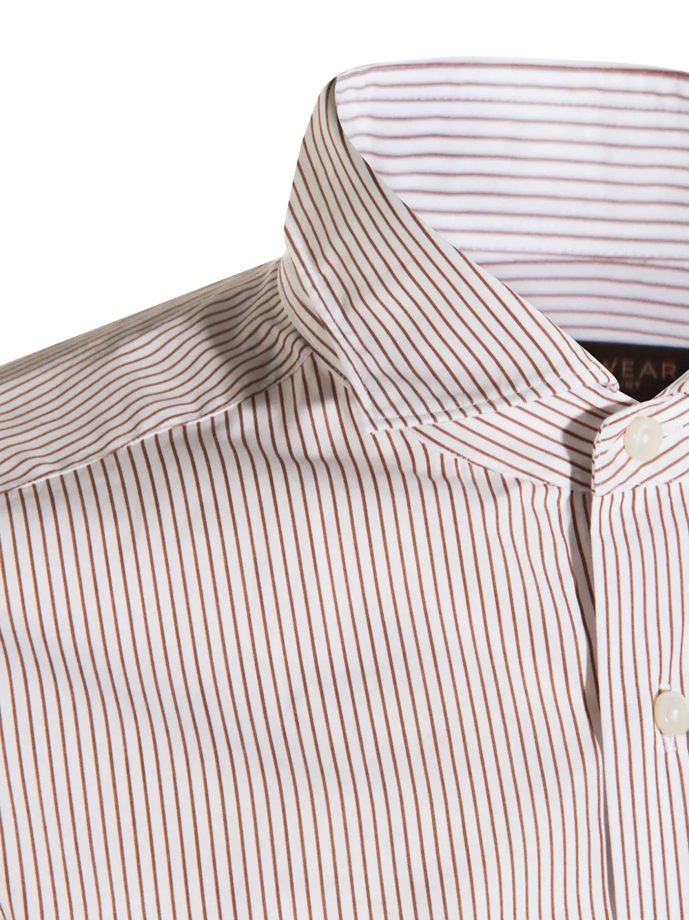 Glanshirt White And Brown Cotton Shirt In Multi