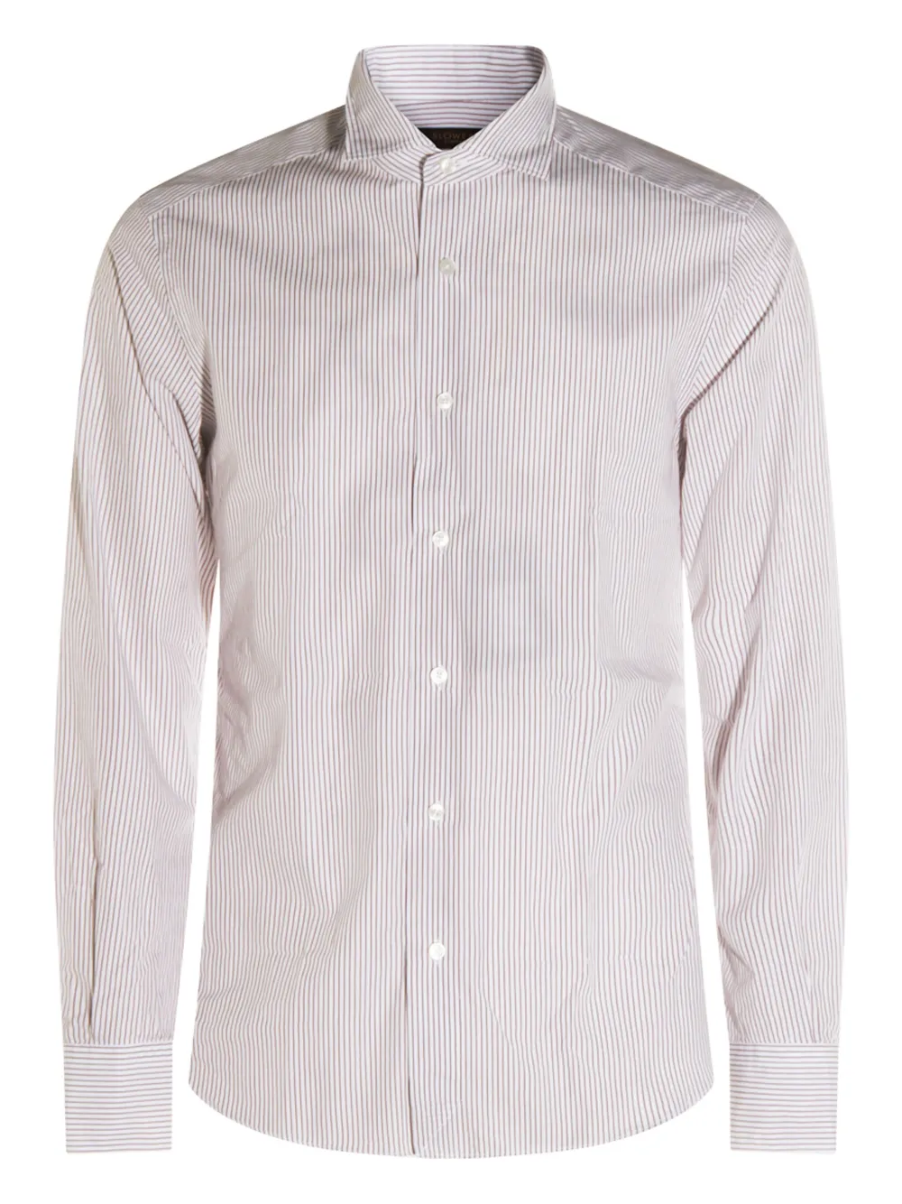Glanshirt striped long-sleeved shirt | White | Image 1