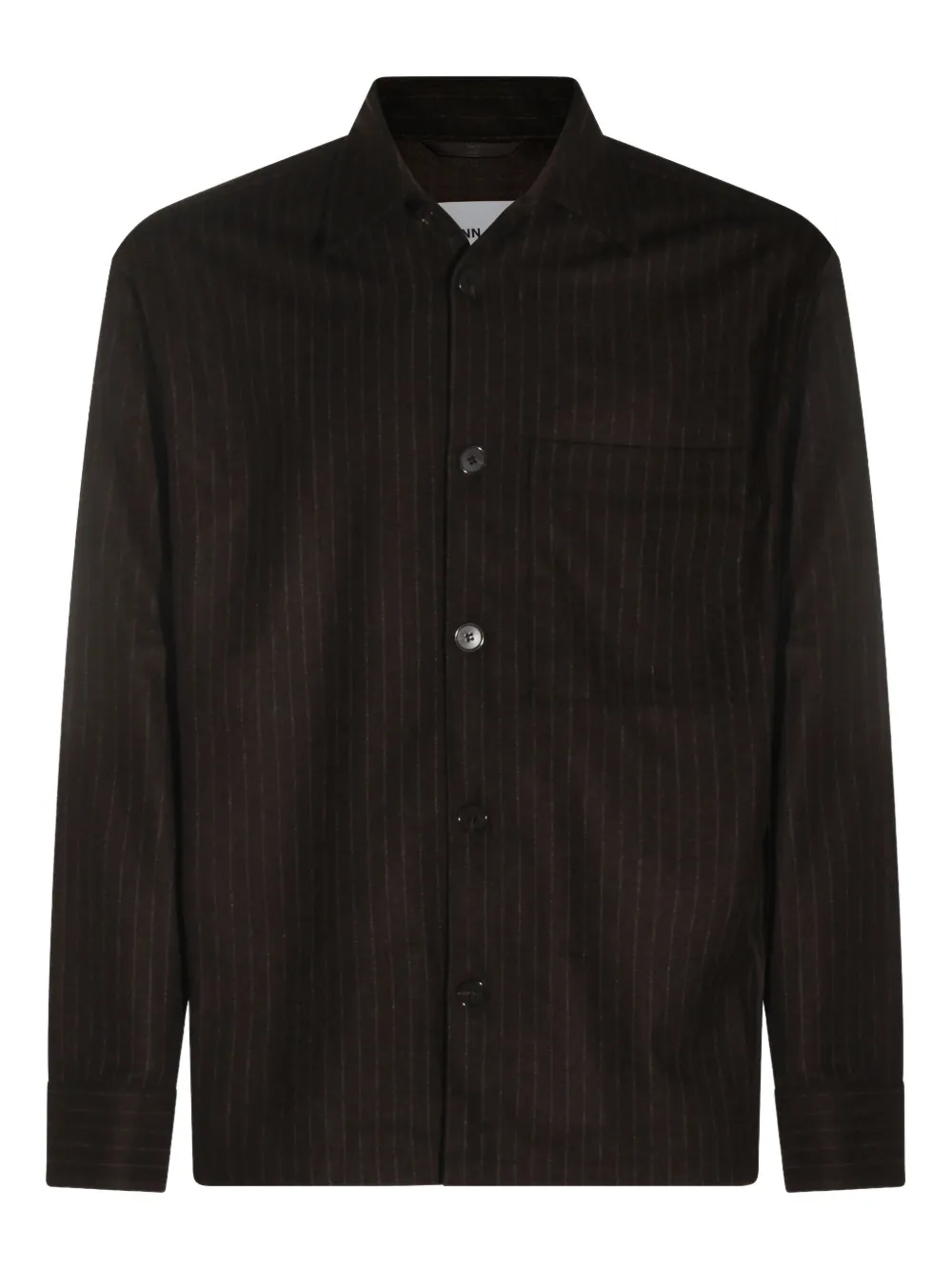 NN07 pinstripe-print shirt | Brown | Image 1