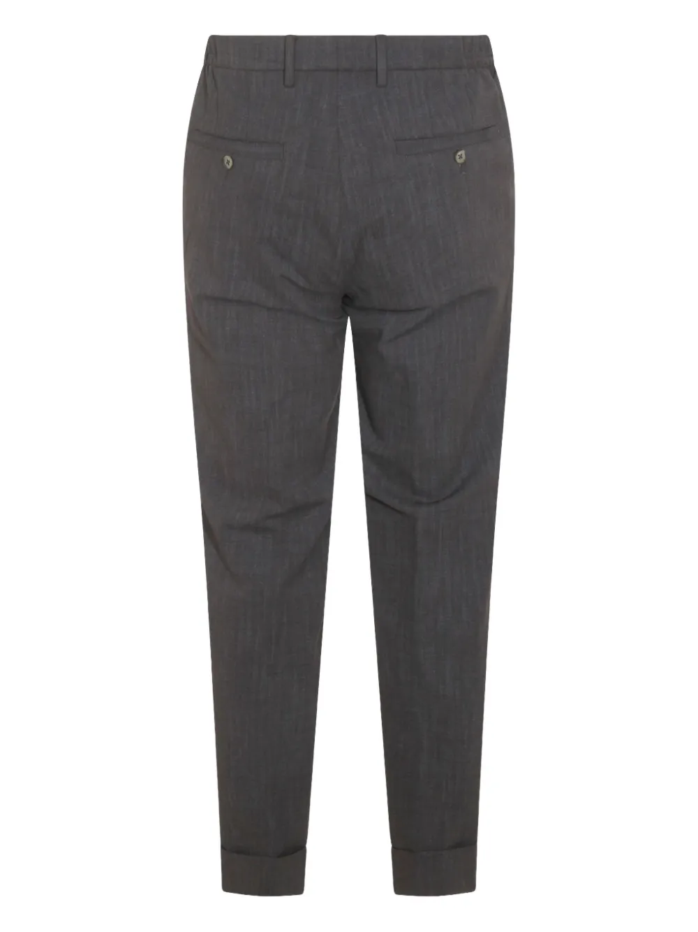 GTA Pantalone pleat-detail herringbone trousers - Grijs