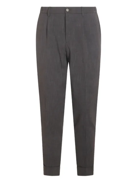 GTA  Pantalone pleat-detail herringbone trousers