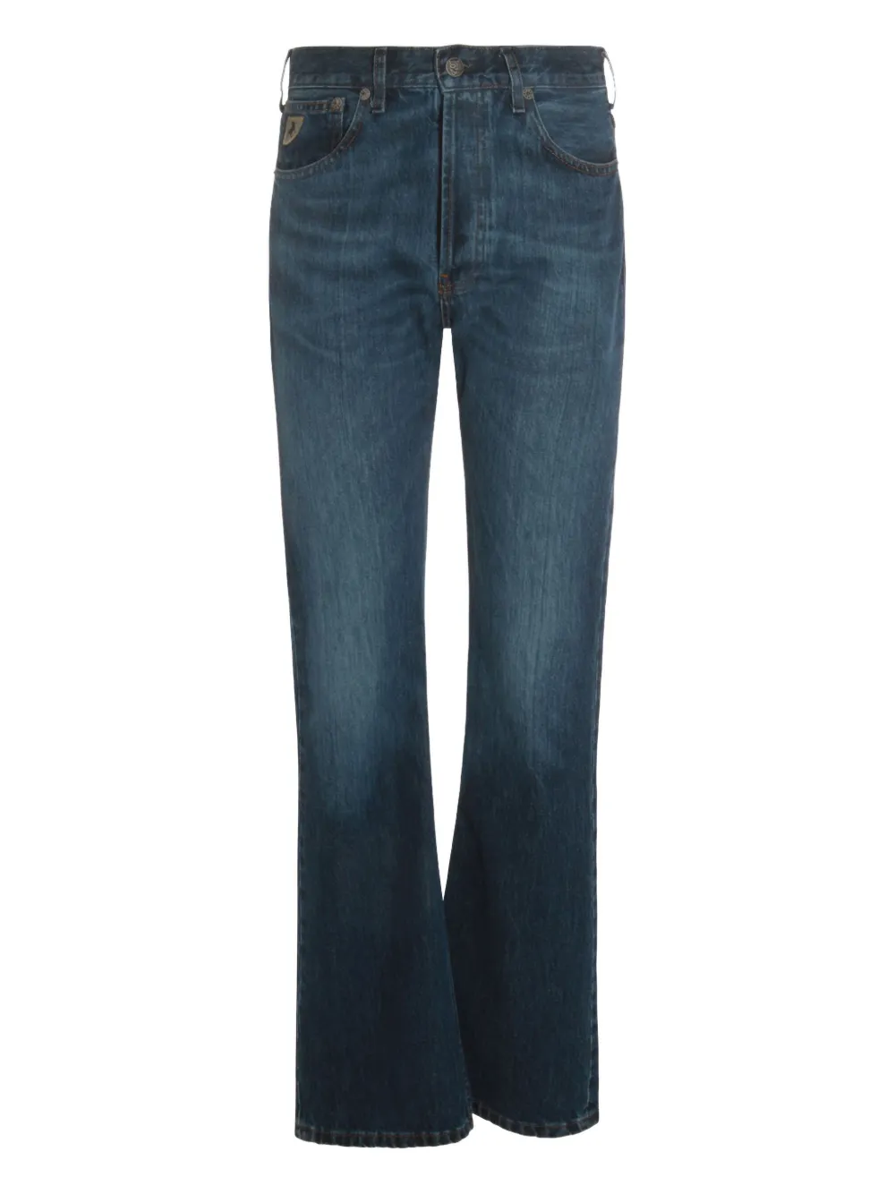 LOIS JEANS logo-patch flared jeans - ブルー LOIS JEANS logo-patch flared jeans - ブルー