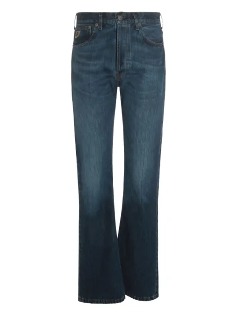 LOIS JEANS  logo-patch flared jeans