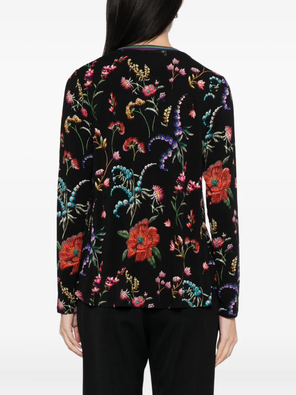 Johnny Was Janie T-shirt Zwart