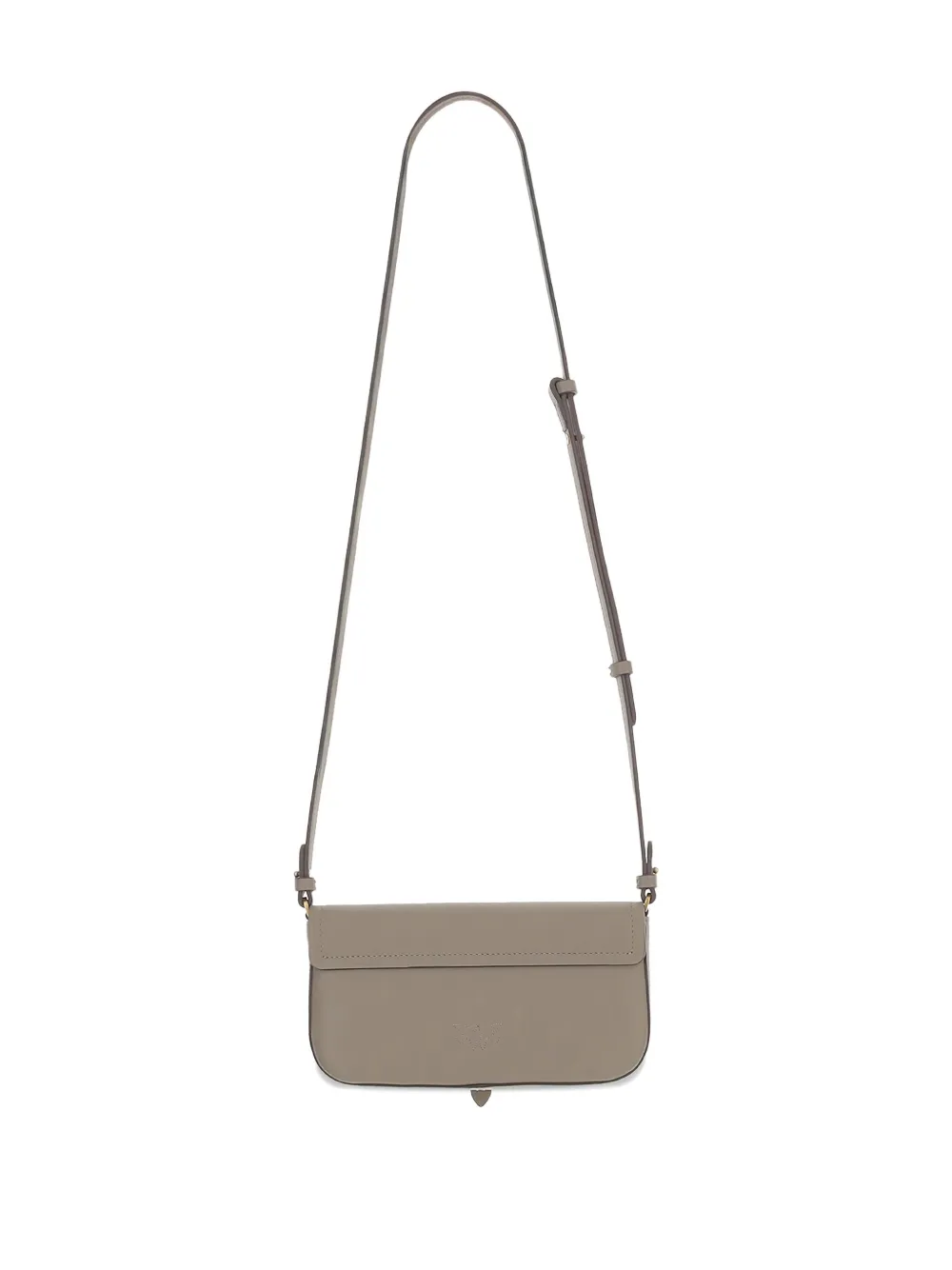 PINKO Leren schoudertas met omslag - Beige