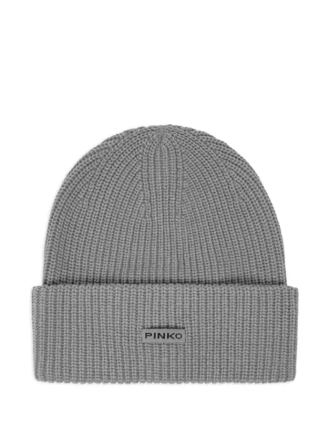 PINKO rib-knit beanie