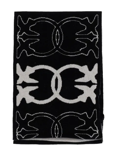 PINKO Love Birds fringed scarf