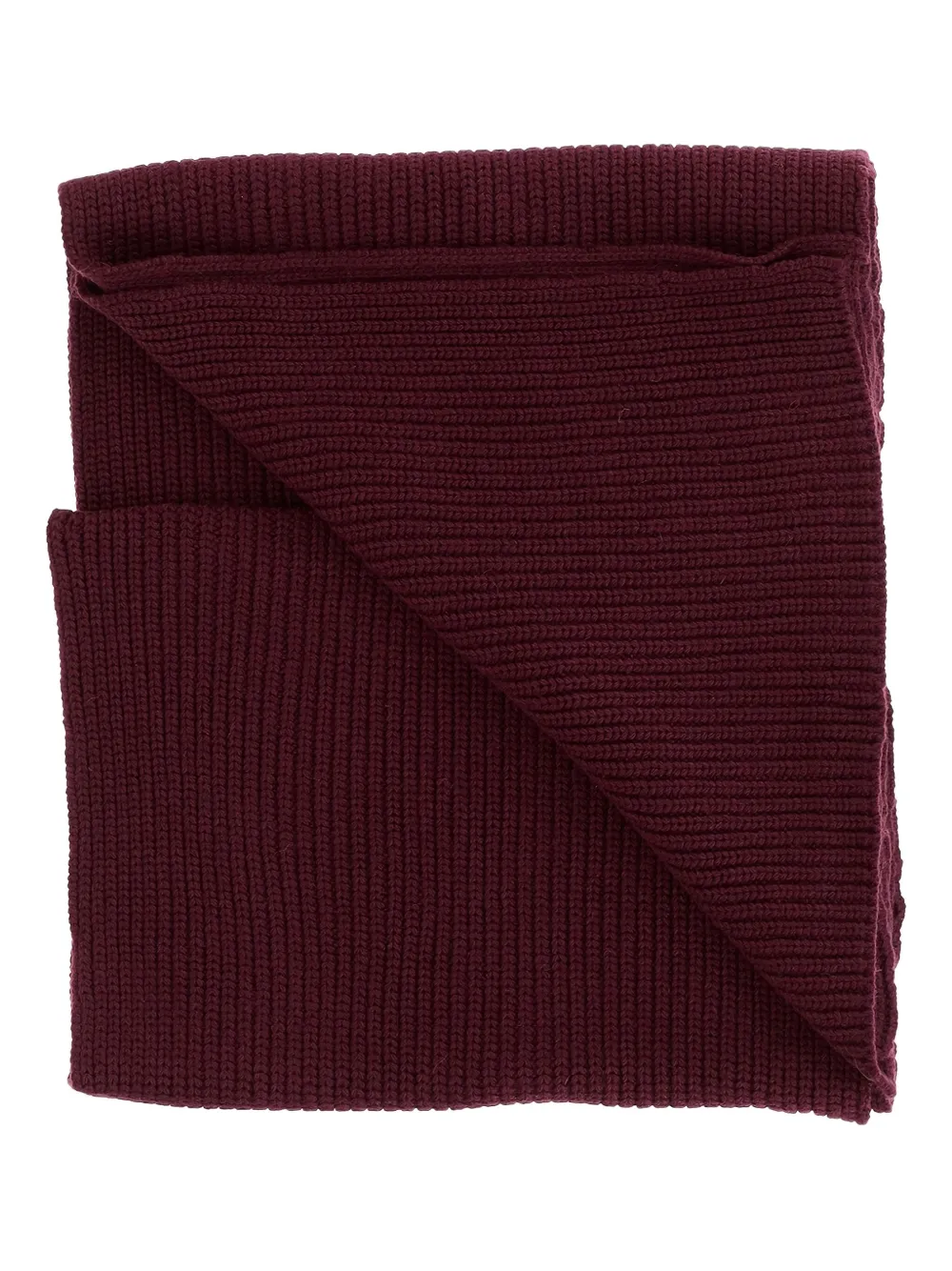 PINKO ribbed logo-patch scarf - Rood