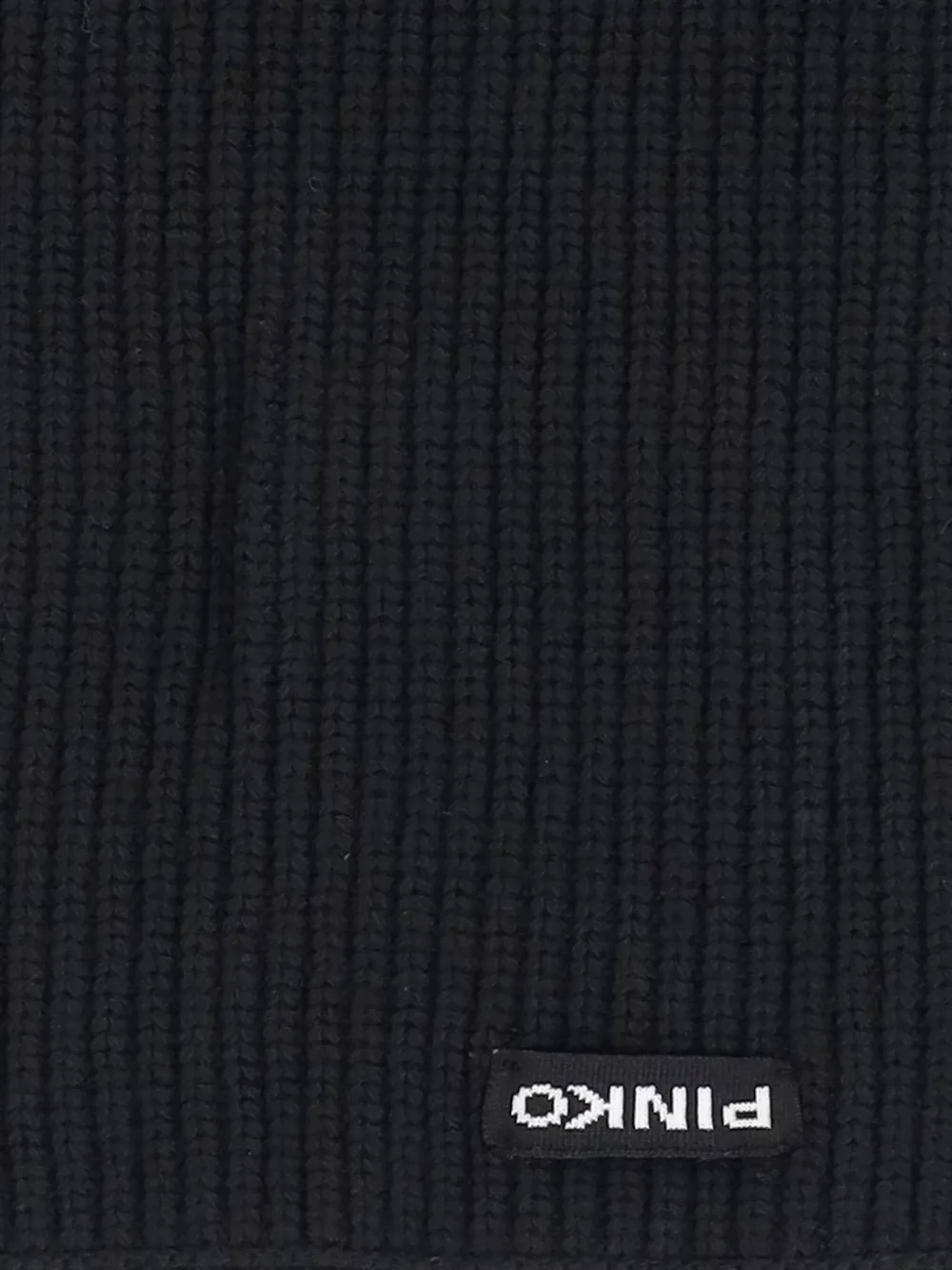 PINKO Sjaal met logopatch Zwart