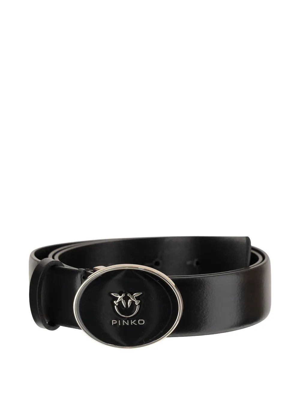 PINKO logo-plaque leather belt | Black | Image 1