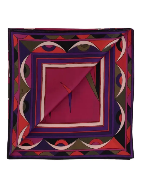 PUCCI mascada de seda con estampado geométrico
