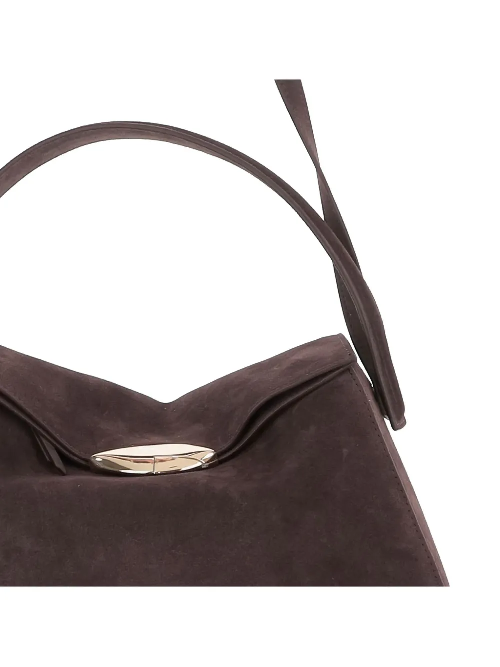 Benedetta Bruzziches Large Elif Suede Bag In Brown