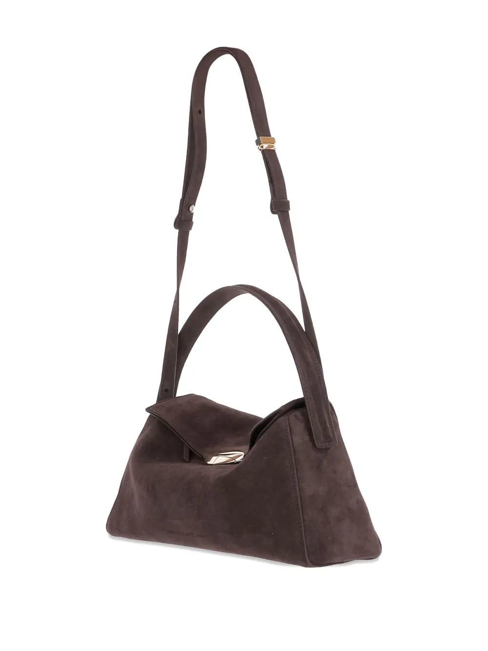 Benedetta Bruzziches Large Elif Suede Bag In Brown