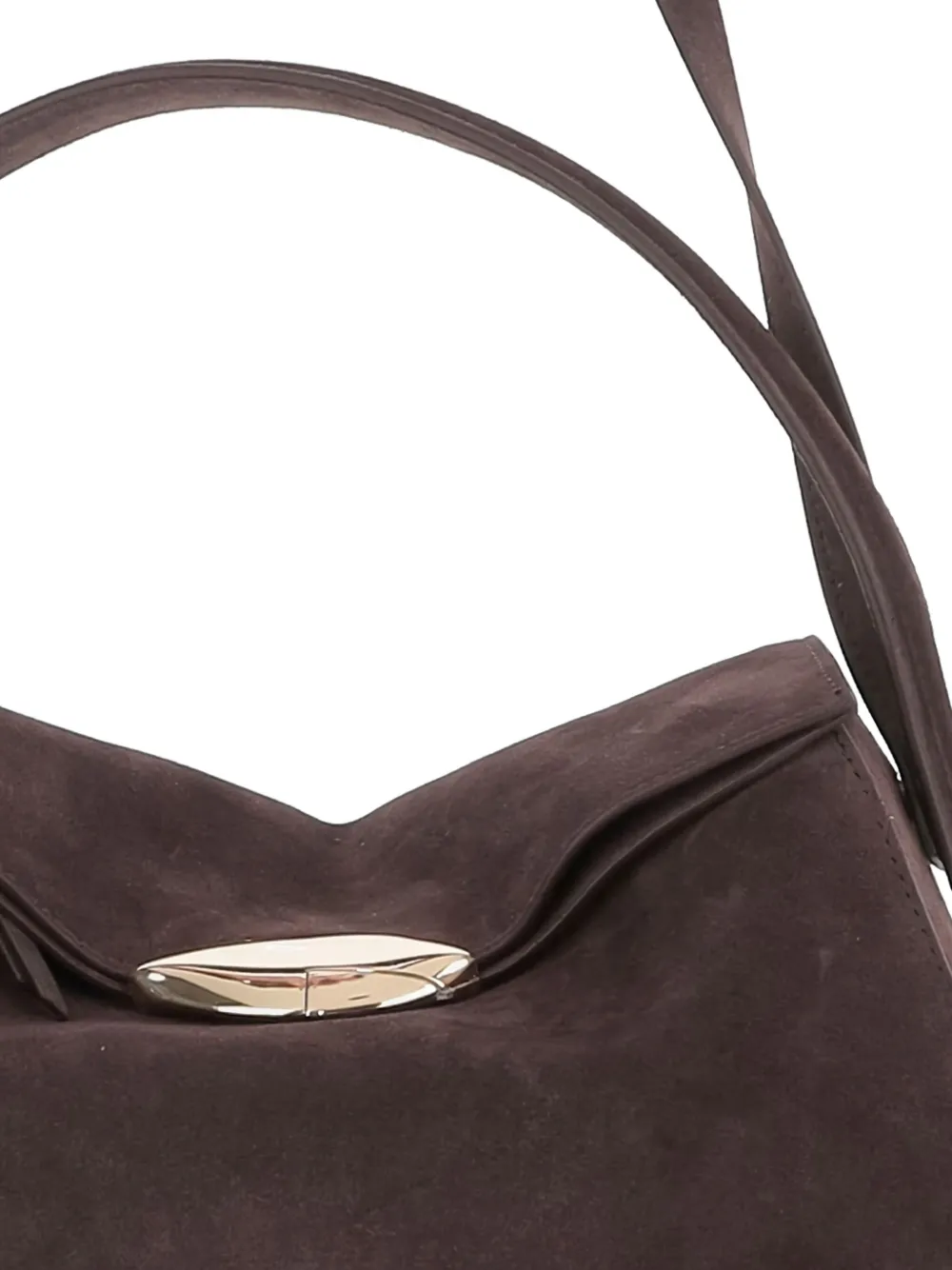 Benedetta Bruzziches Suède schoudertas Bruin