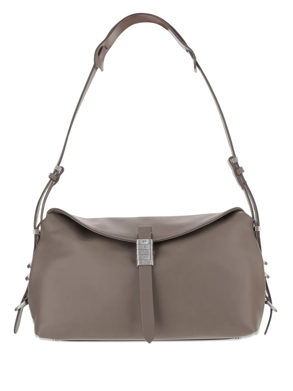 PINKO flap-closure leather shoulder bag - Grigio