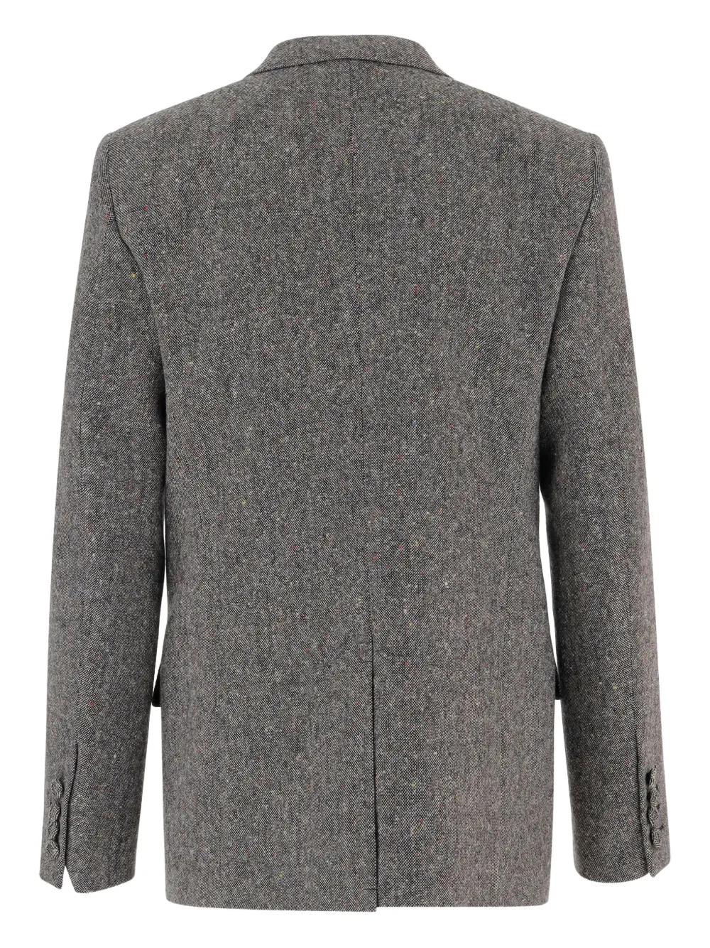 Valentino Double Breasted Boucle Wool Jacket In Gray