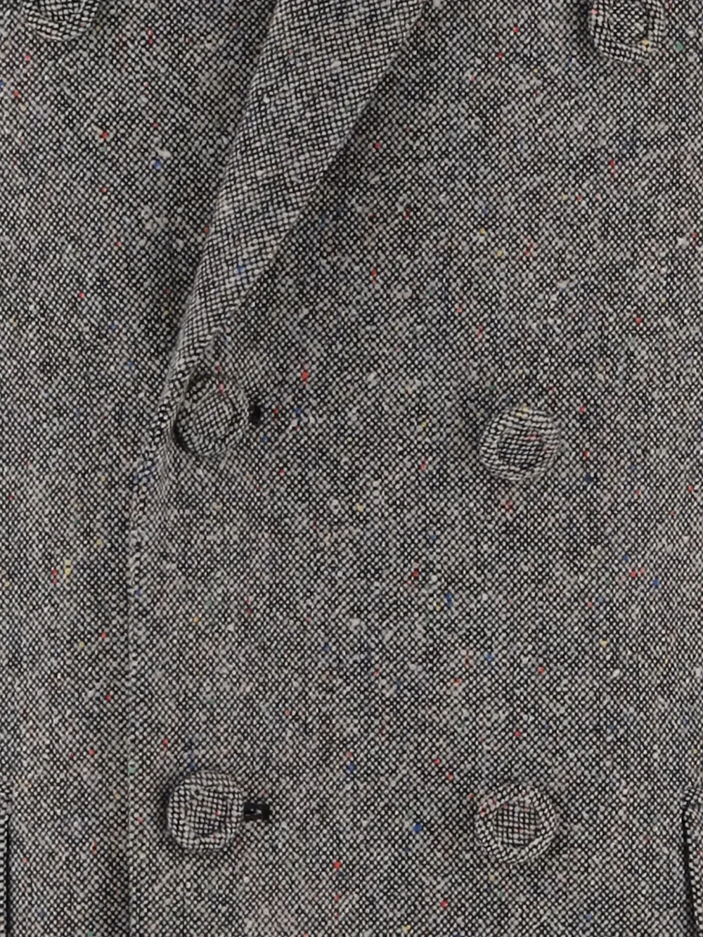 Valentino Double Breasted Boucle Wool Jacket In Gray