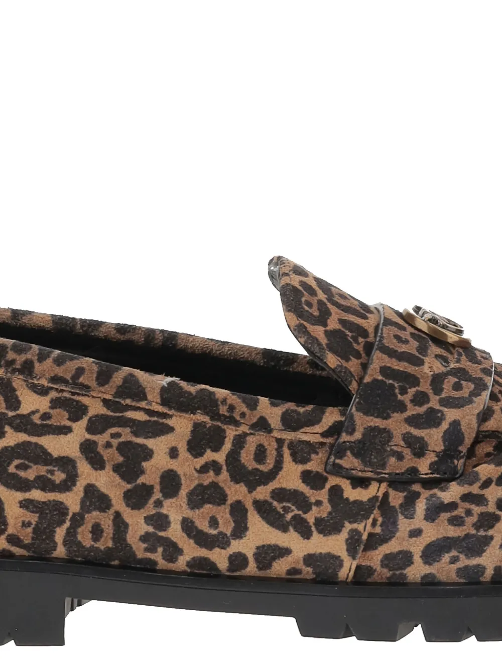 PINKO leopard-print loafers Brown