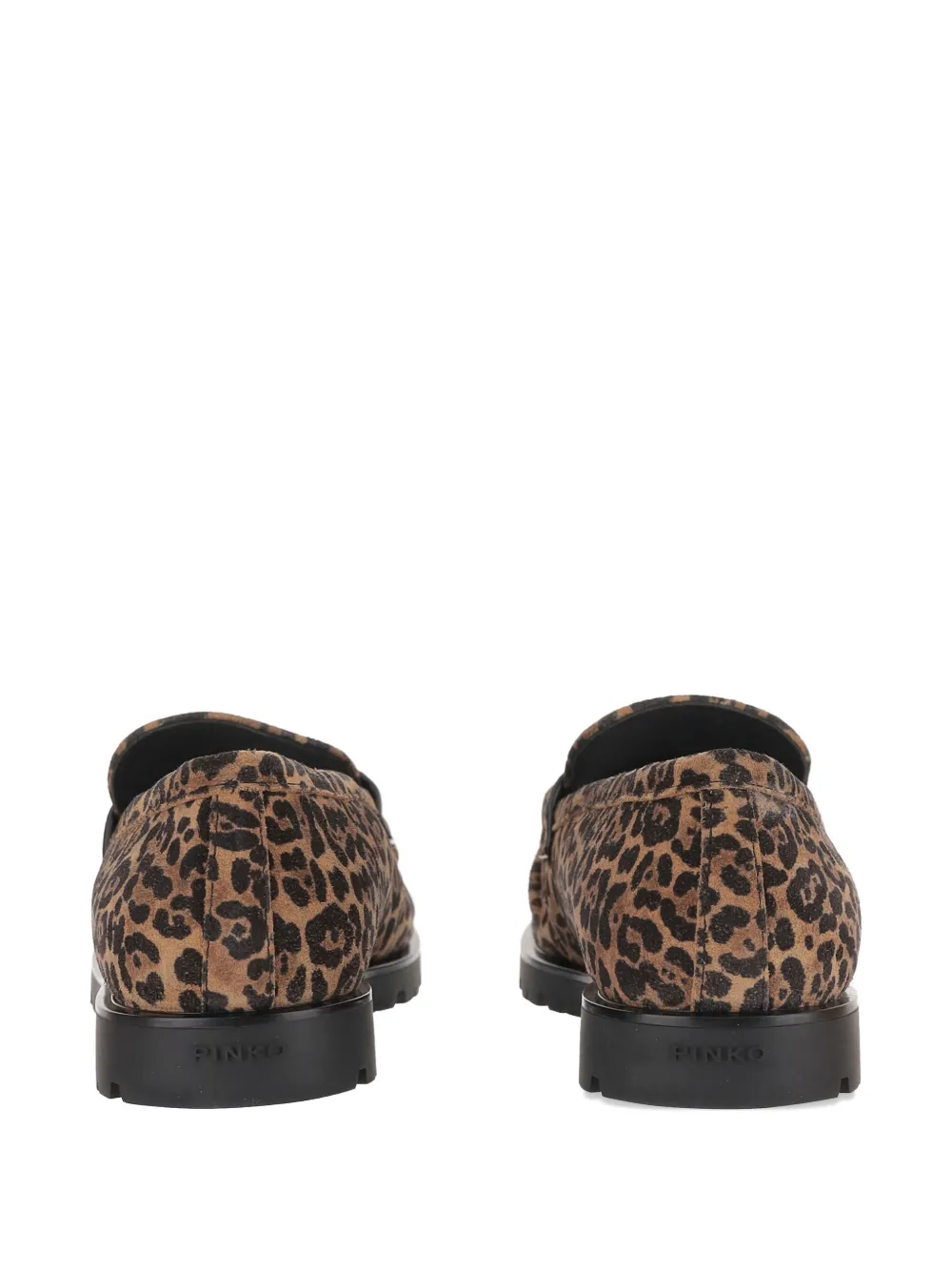 PINKO leopard-print loafers Brown