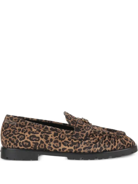 PINKO leopard-print loafers