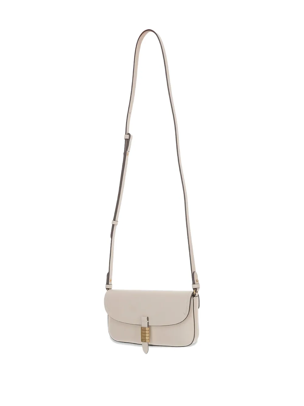 Pinko Flap-closure Leather Shoulder Bag In White