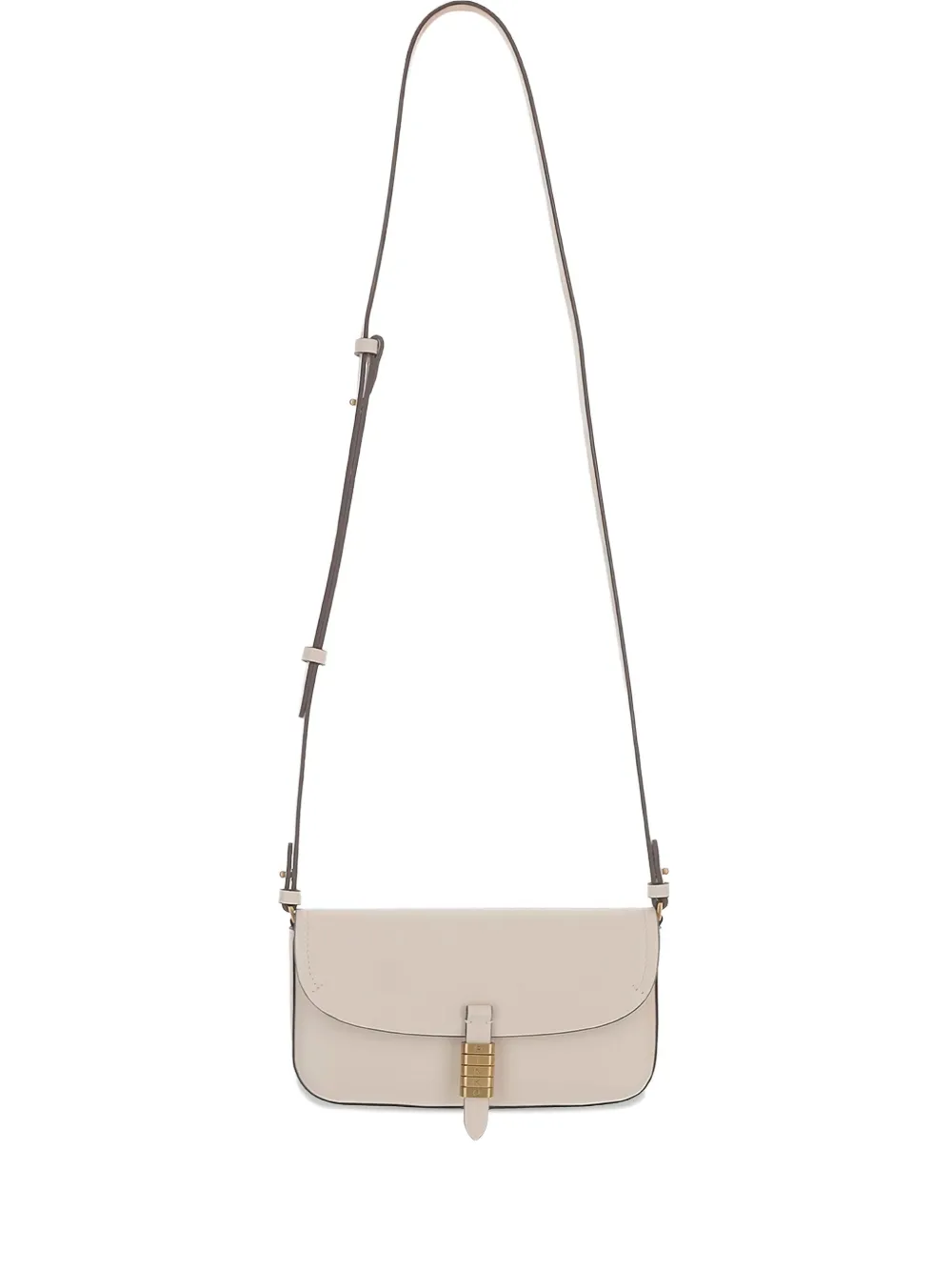 Pinko Flap-closure Leather Shoulder Bag In White