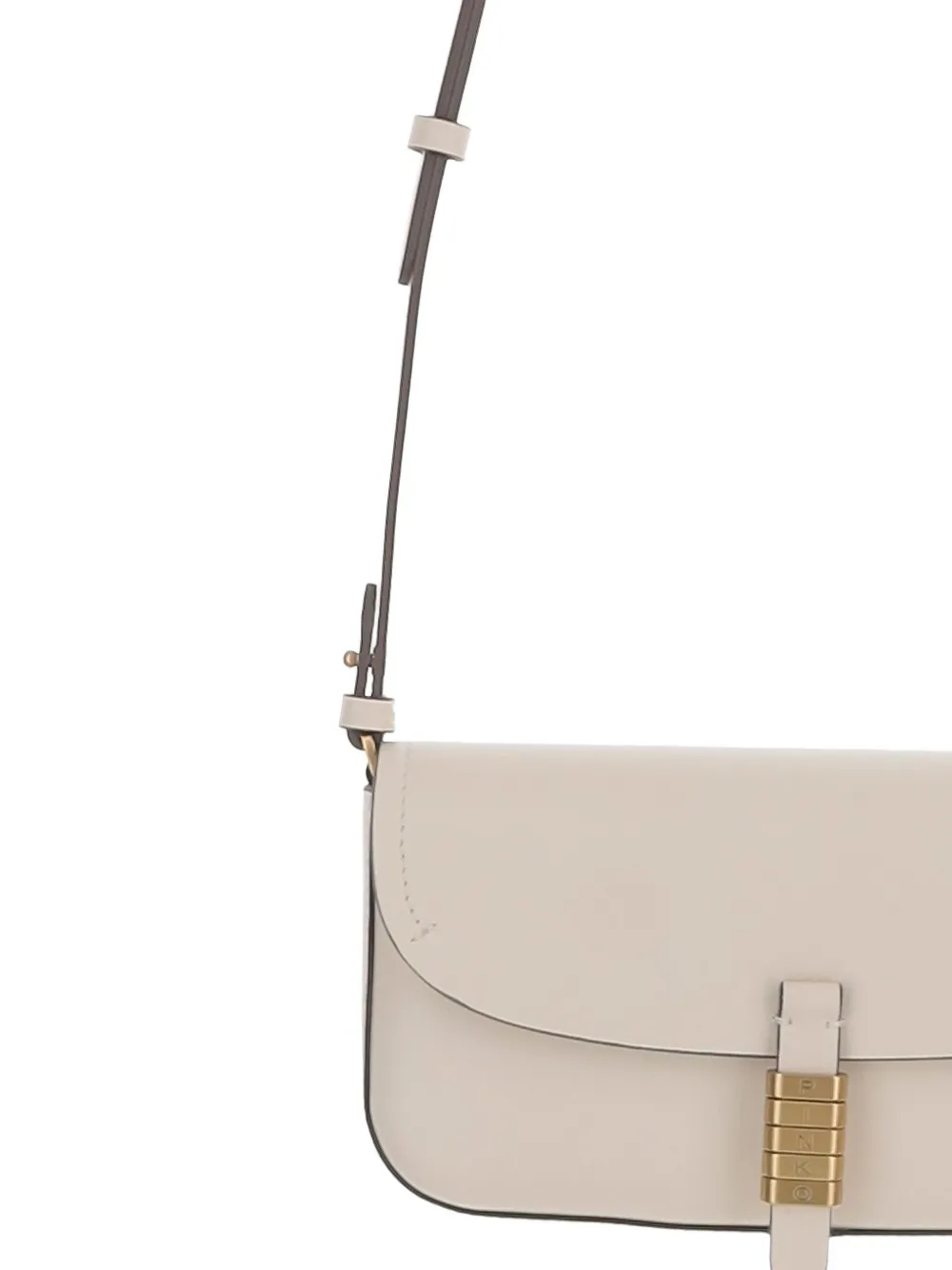 Pinko Flap-closure Leather Shoulder Bag In White