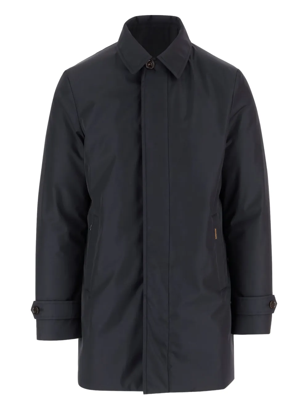 Moorer Single-breasted Short Coat In Blue