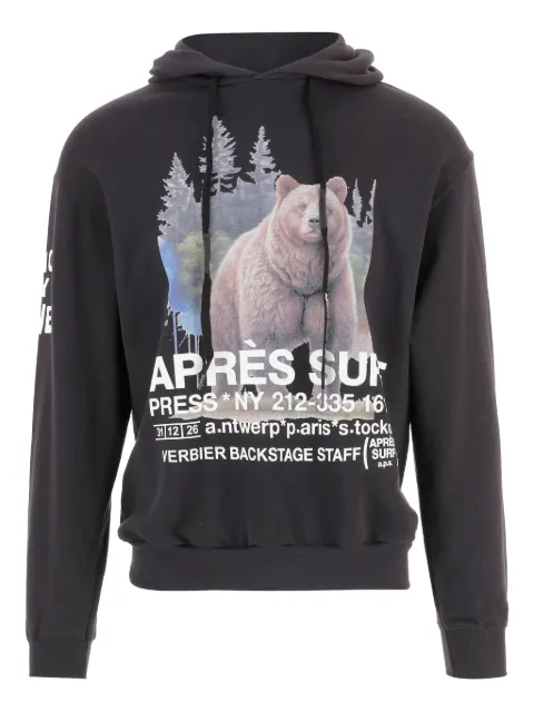 Après Surf bear-print drawstring hoodie