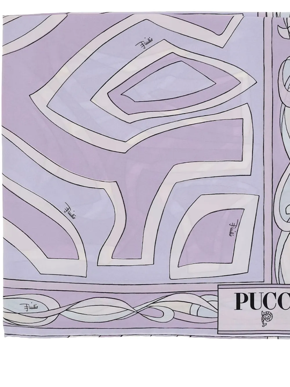 PUCCI Zijden sjaal met Labirinto-print - Paars