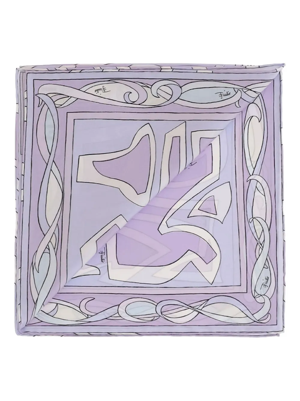 PUCCI Labirinto-print silk scarf | Purple | Image 1