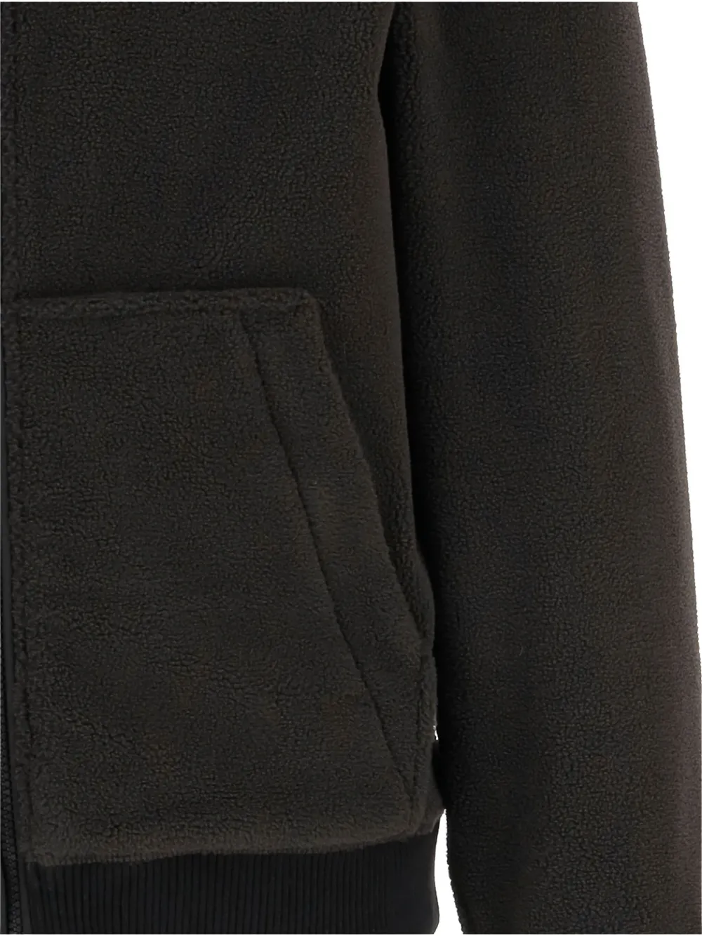 Woolrich Black Zip-up Logo Hoodie In Black