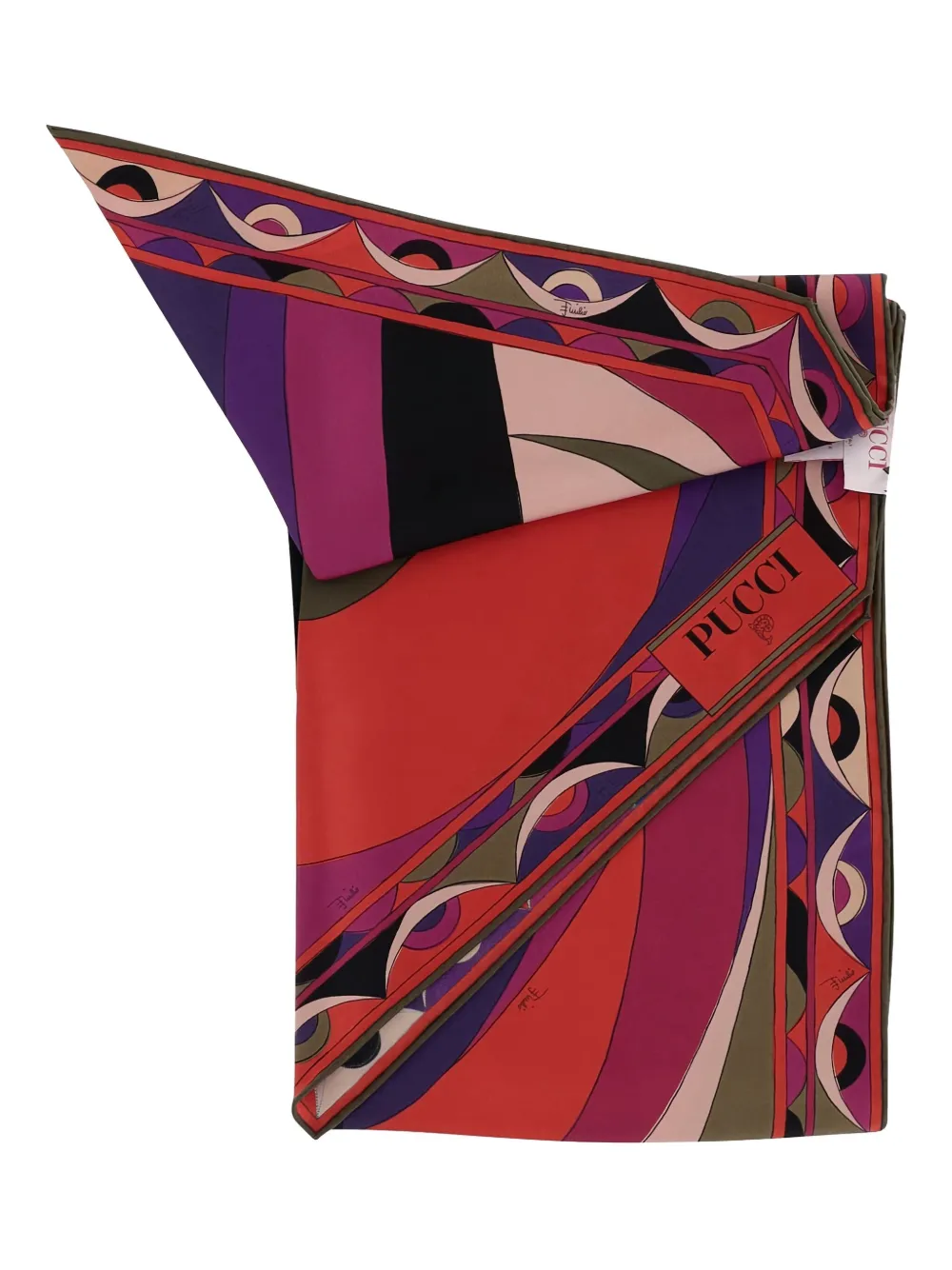 PUCCI Zijden sjaal met print - Rood