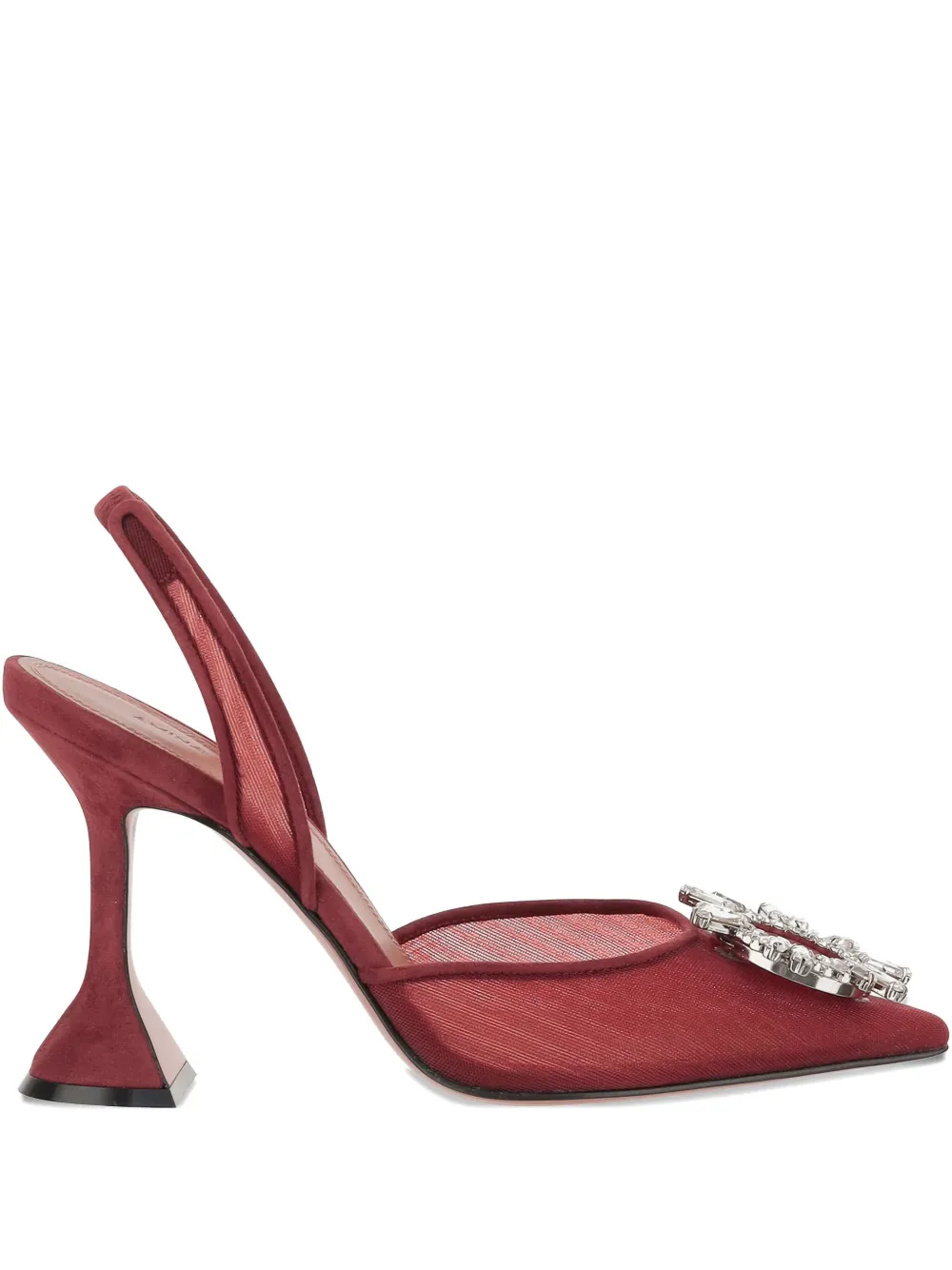 Amina Muaddi 95 mm Begum pumps Rood