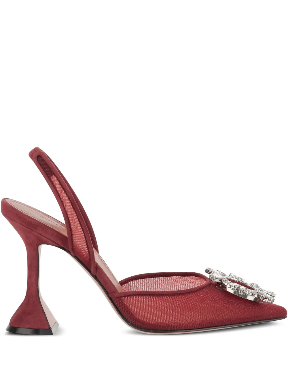 Amina Muaddi 95 mm Begum pumps Rood