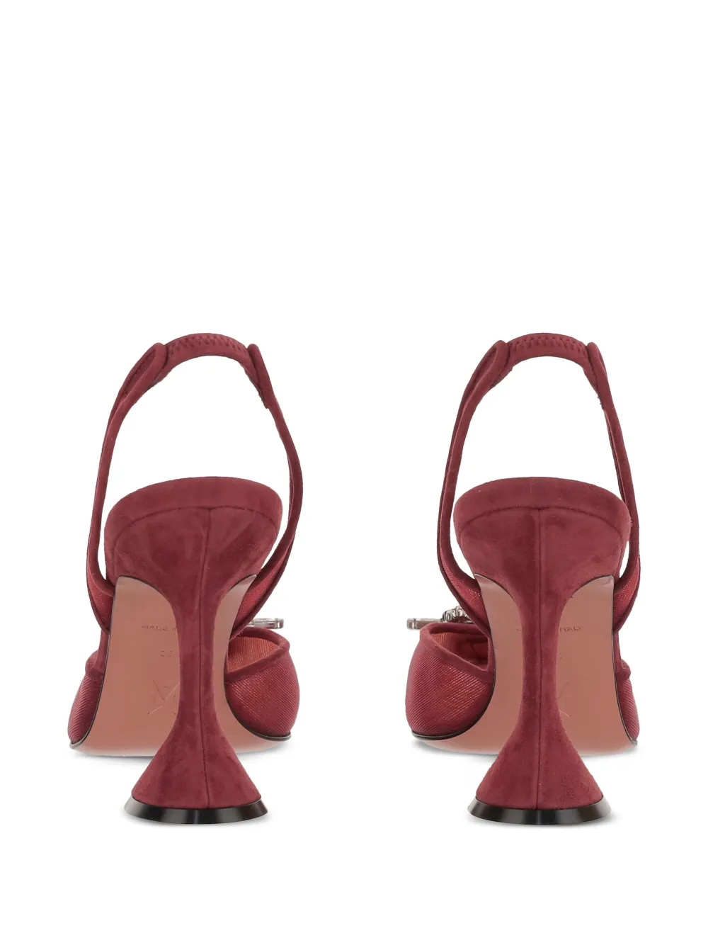 Amina Muaddi 95 mm Begum pumps Rood