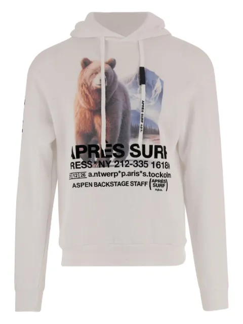 Après Surf bear-print drawstring hoodie