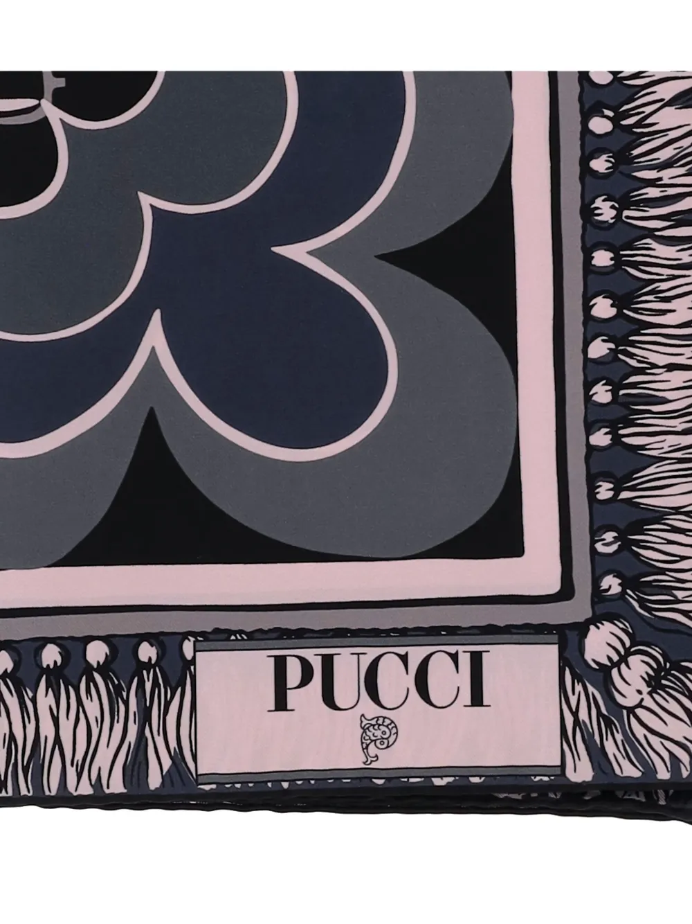 Pucci Geometric-print Scarf In Black