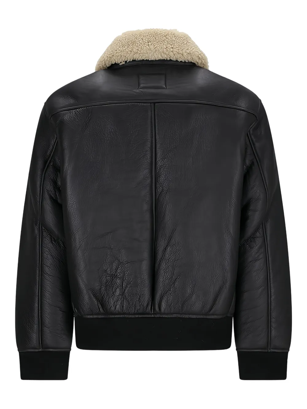 Calvin Klein veste bomber à col en peau lainée | Vestes en cuir | Image 2