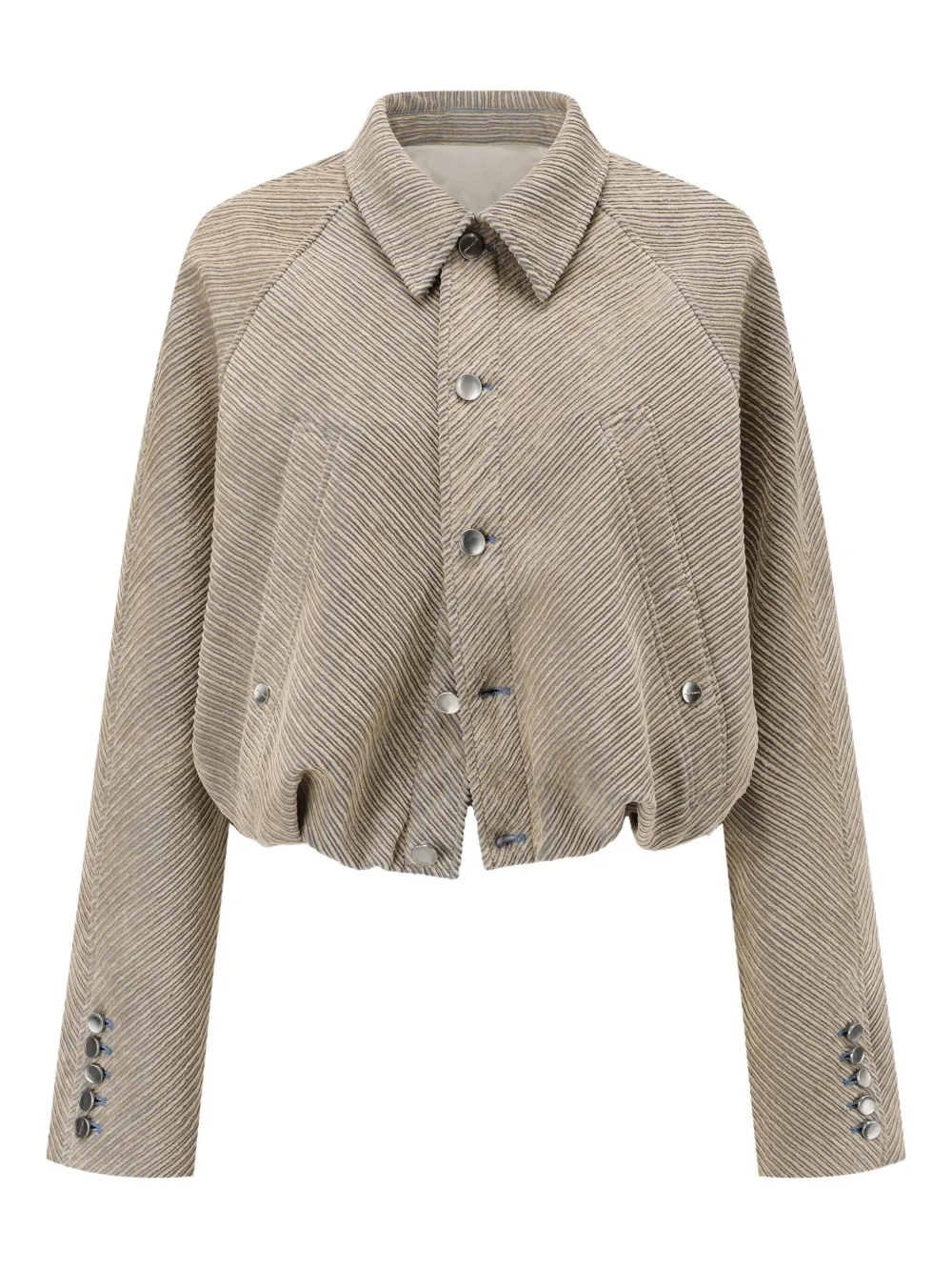 OUDE WAAG striped jacket - ニュートラル OUDE WAAG striped jacket - ニュートラル