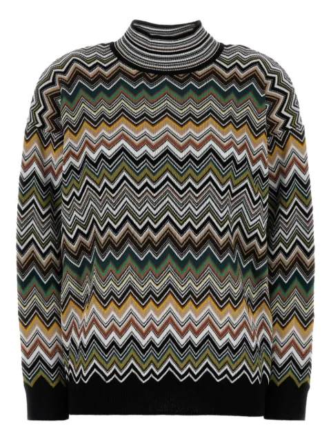 Missoni zigzag-pattern high-neck sweater