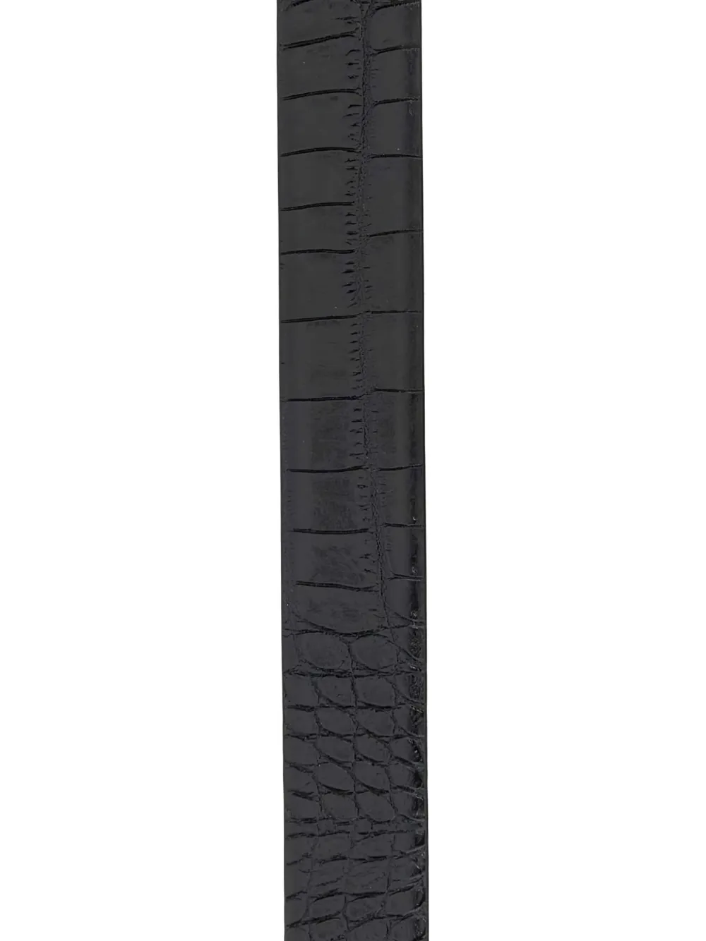 Tom Ford Crocodile-embossed T-buckle Belt In Black
