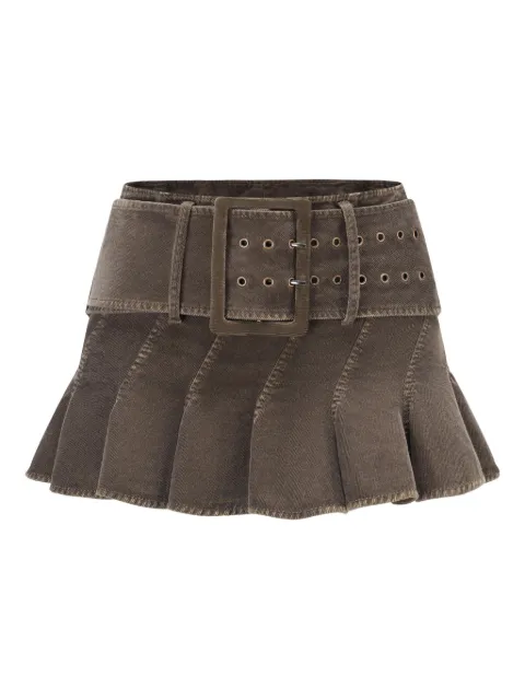 OUDE WAAG belted pleated mini skirt