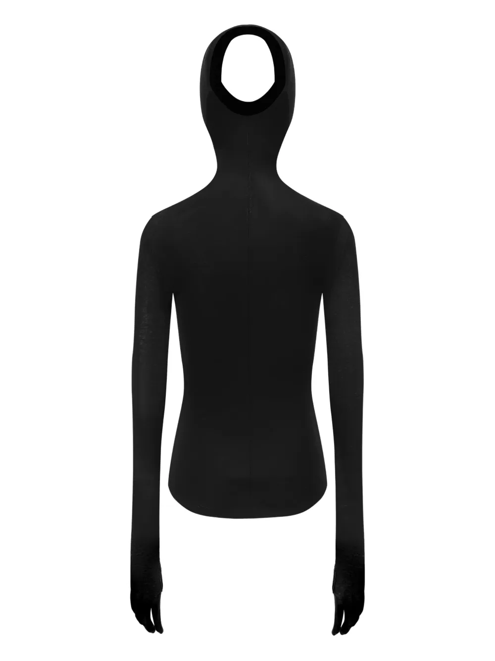 OUDE WAAG Gentle Armour Glove hooded long-sleeve top - Zwart